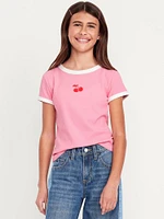 Fitted Ribbed T-Shirt for Girls