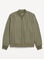 Water-Resistant Zip Bomber Jacket