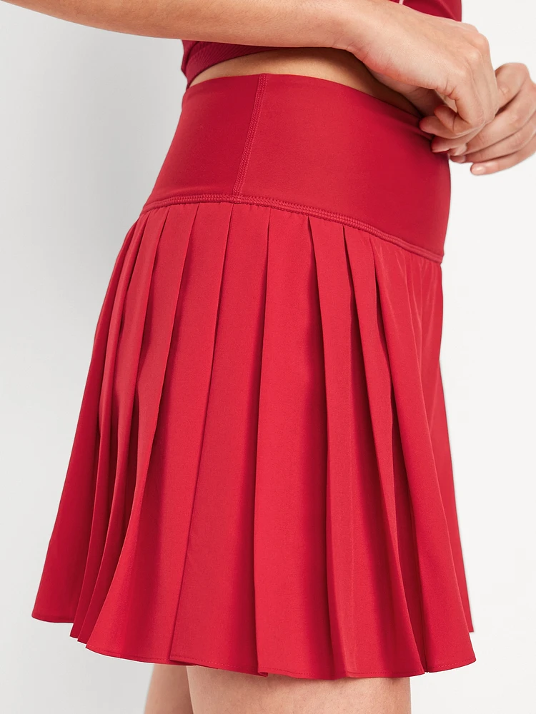 Extra High-Waisted StretchTech Pleated Skort