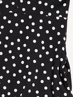 Printed Short-Sleeve Henley Dress for Girls