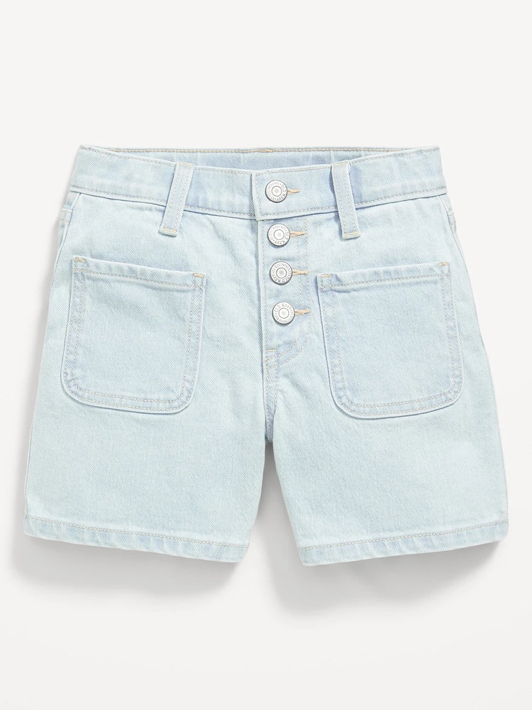 High-Waisted Jean Shorts for Girls