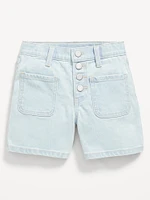 High-Waisted Jean Shorts for Girls