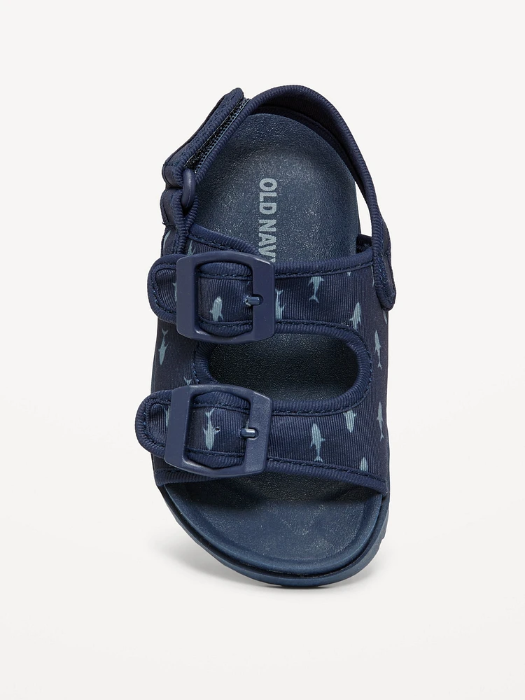 Printed Double-Strap Sandals for Toddler Boys