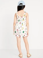 Sleeveless Smocked Romper for Girls