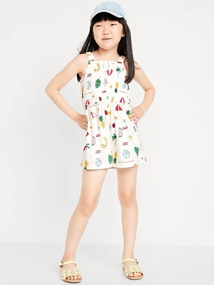Sleeveless Smocked Romper for Girls
