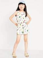 Sleeveless Smocked Romper for Girls