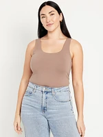 Double-Layer Scoop-Neck Tank Top