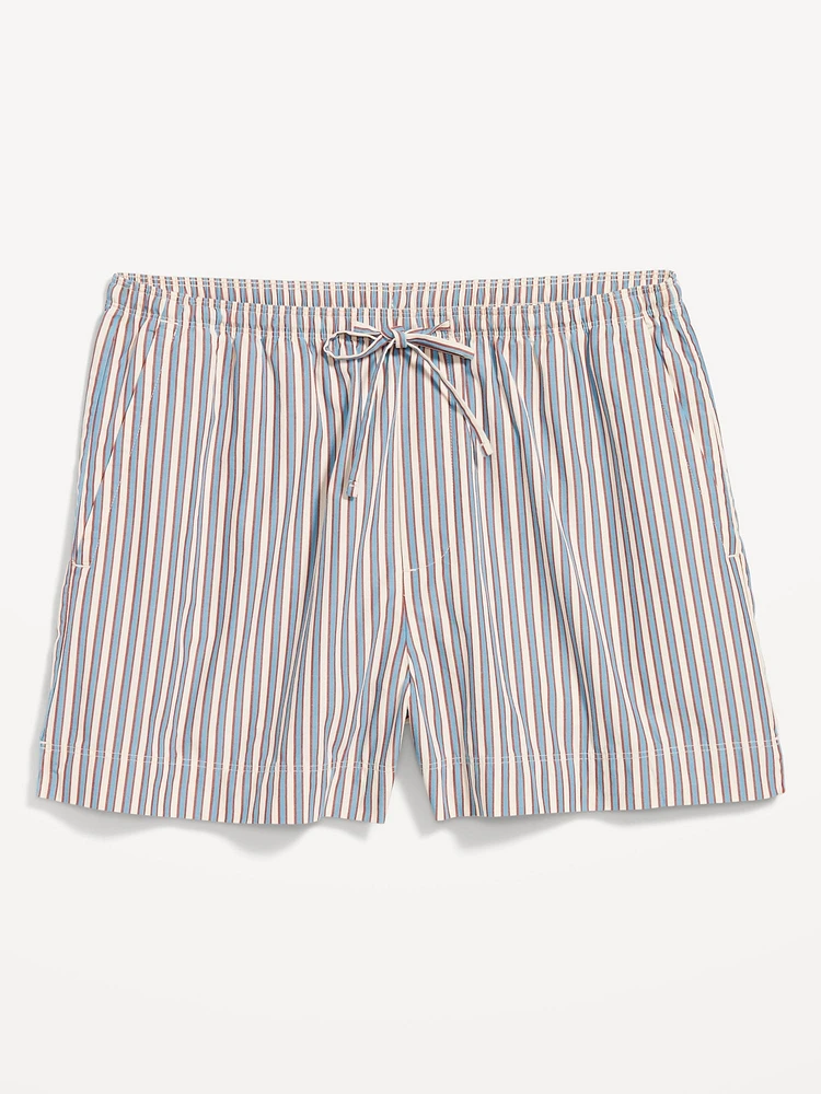 High-Waisted Poplin Pull-On Shorts -- 3.5-inch inseam