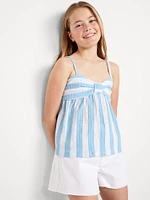 Sleeveless Pucker Tank Top for Girls