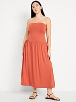 Fit & Flare Drop-Waist Maxi Dress