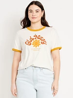 EveryWear Logo-Graphic Ringer T-Shirt