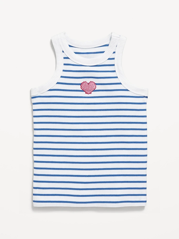 Fitted Ribbed Tank Top for Girls