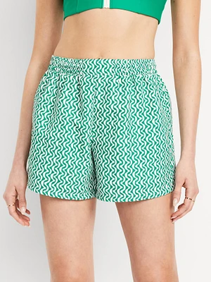 High-Waisted Board Shorts -- 4.5-inch inseam