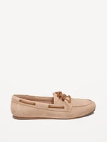 Faux-Leather Boat Shoes for Women