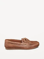 Faux-Leather Boat Shoes for Women
