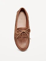 Faux-Leather Boat Shoes for Women