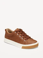 Faux-Leather Gender-Neutral Sneakers for Kids