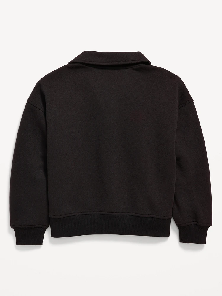Long-Sleeve Graphic Polo Sweatshirt for Girls