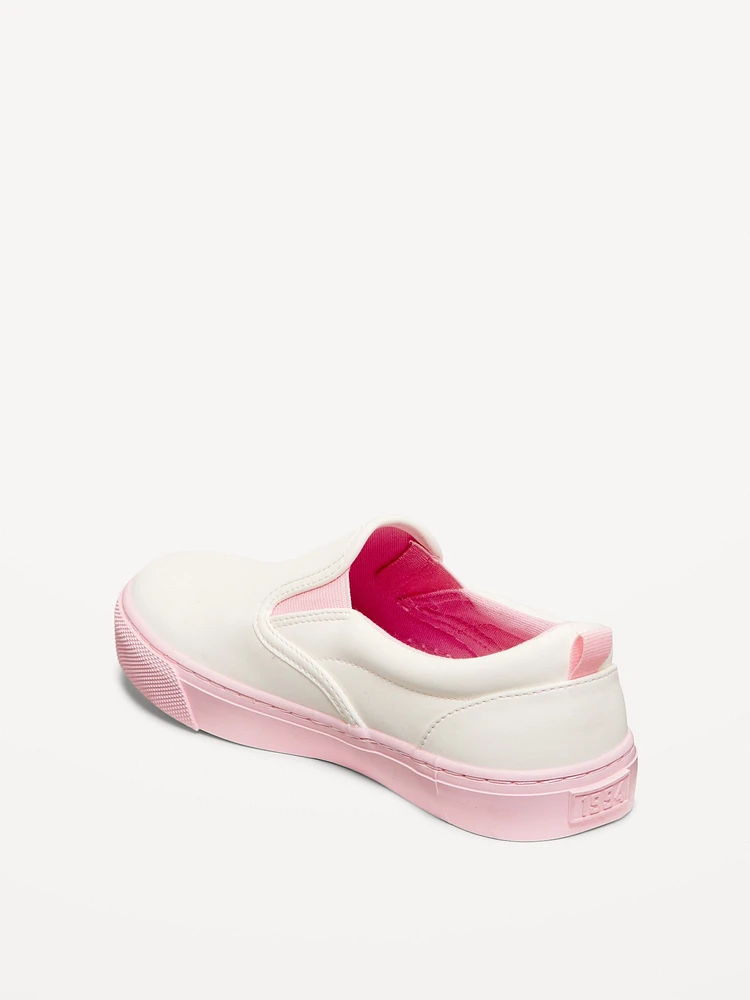 Faux-Leather Slip-On Sneakers for Girls