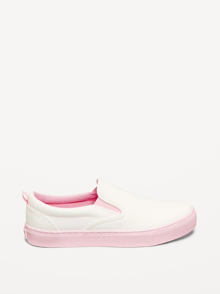 Faux-Leather Slip-On Sneakers for Girls