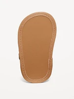 Metallic Faux-Leather Strappy Sandals for Baby