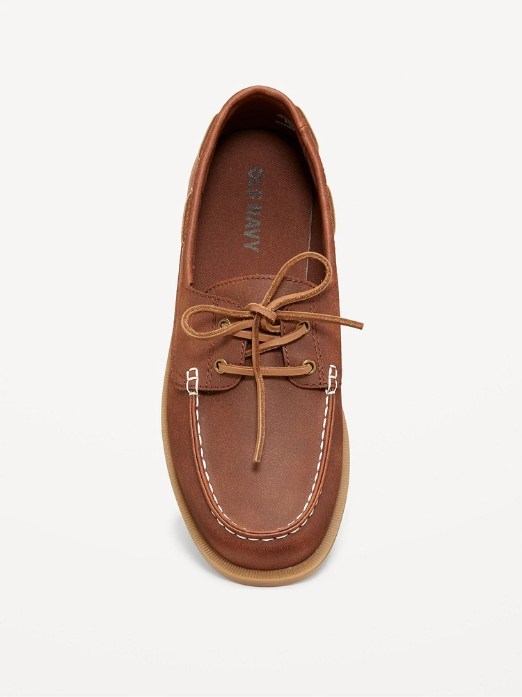 Faux-Leather Boat Shoes for Men