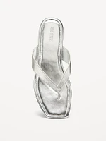 Faux-Leather Flip Flop for Women