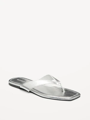 Faux-Leather Flip Flop for Women