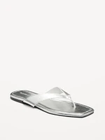Faux-Leather Flip Flop for Women