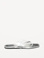 Faux-Leather Flip Flop for Women