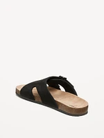 Faux-Suede Double-Strap Sandals for Men