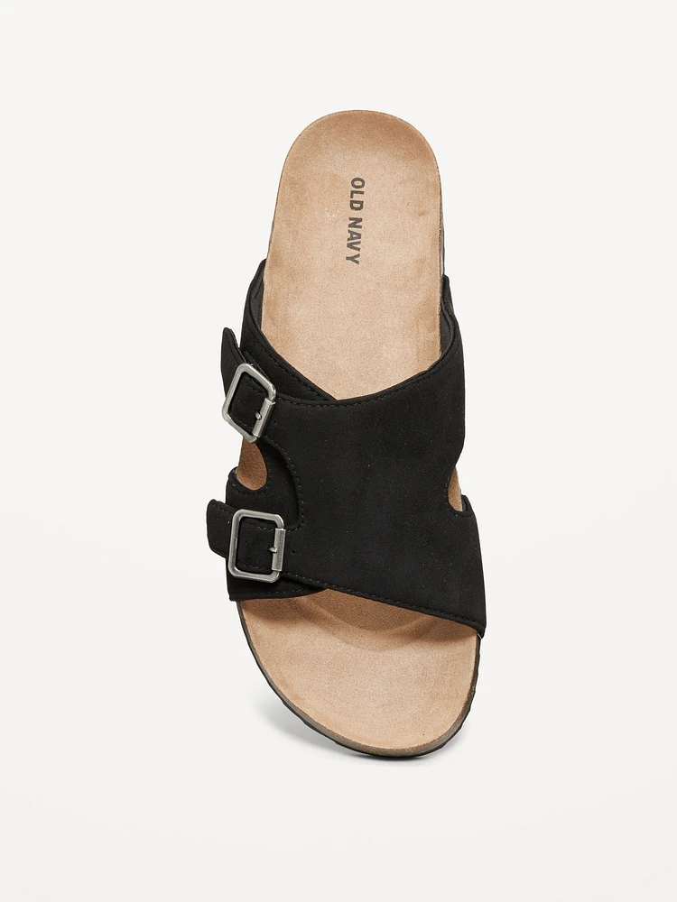 Faux-Suede Double-Strap Sandals for Men