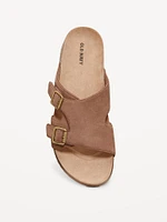 Faux-Suede Double-Strap Sandals for Men