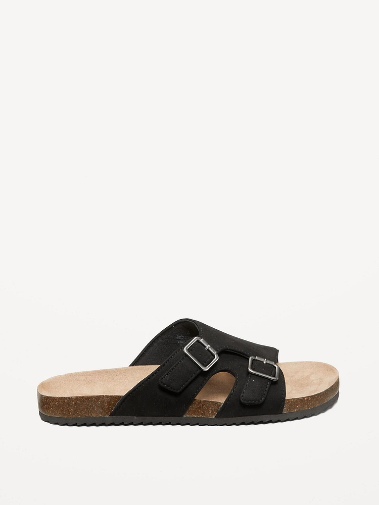 Faux-Suede Double-Strap Sandals for Men