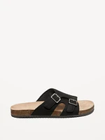 Faux-Suede Double-Strap Sandals for Men