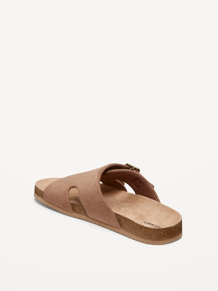 Faux-Suede Double-Strap Sandals for Men