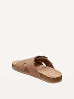 Faux-Suede Double-Strap Sandals for Men
