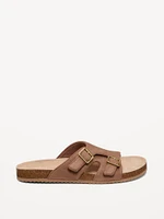 Faux-Suede Double-Strap Sandals for Men