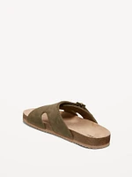 Faux-Suede Double-Strap Sandals for Men