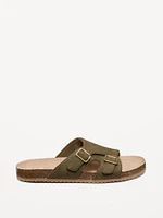 Faux-Suede Double-Strap Sandals for Men