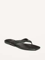 Faux-Leather Flip Flop for Women