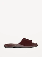 Faux-Leather Slide Sandals for Women