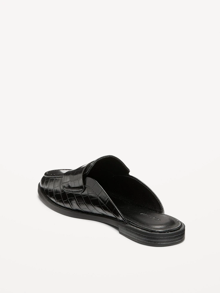 Croc Loafer Mule Shoes for Women
