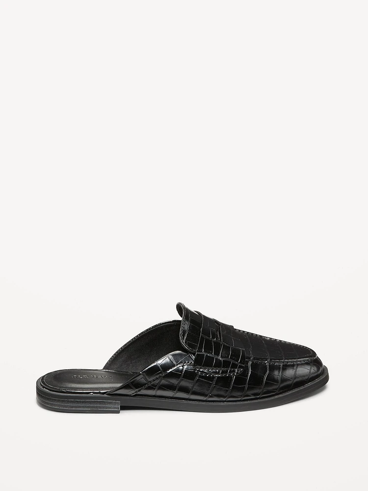 Croc Loafer Mule Shoes for Women