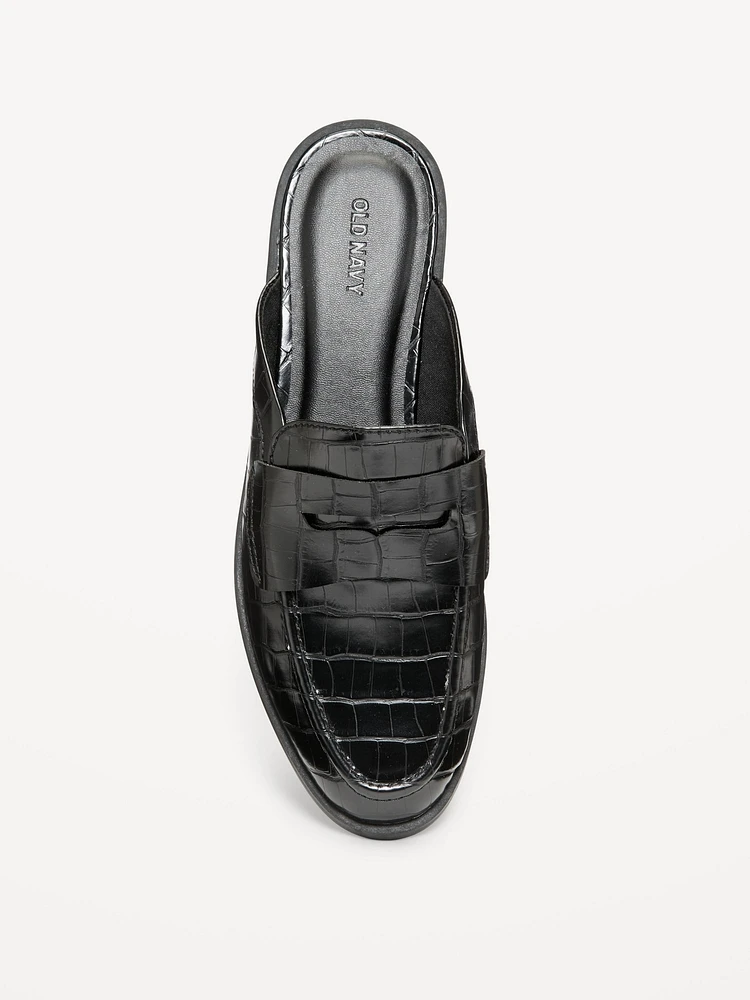 Croc Loafer Mule Shoes for Women