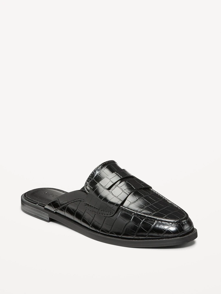 Croc Loafer Mule Shoes for Women