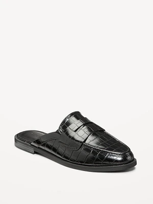 Croc Loafer Mule Shoes for Women