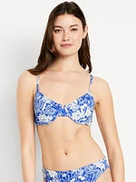 Textured Underwire Balconette Swim Top