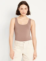 Double-Layer Scoop-Neck Tank Top