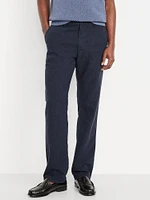 90's Straight Linen-Blend Chino Pants
